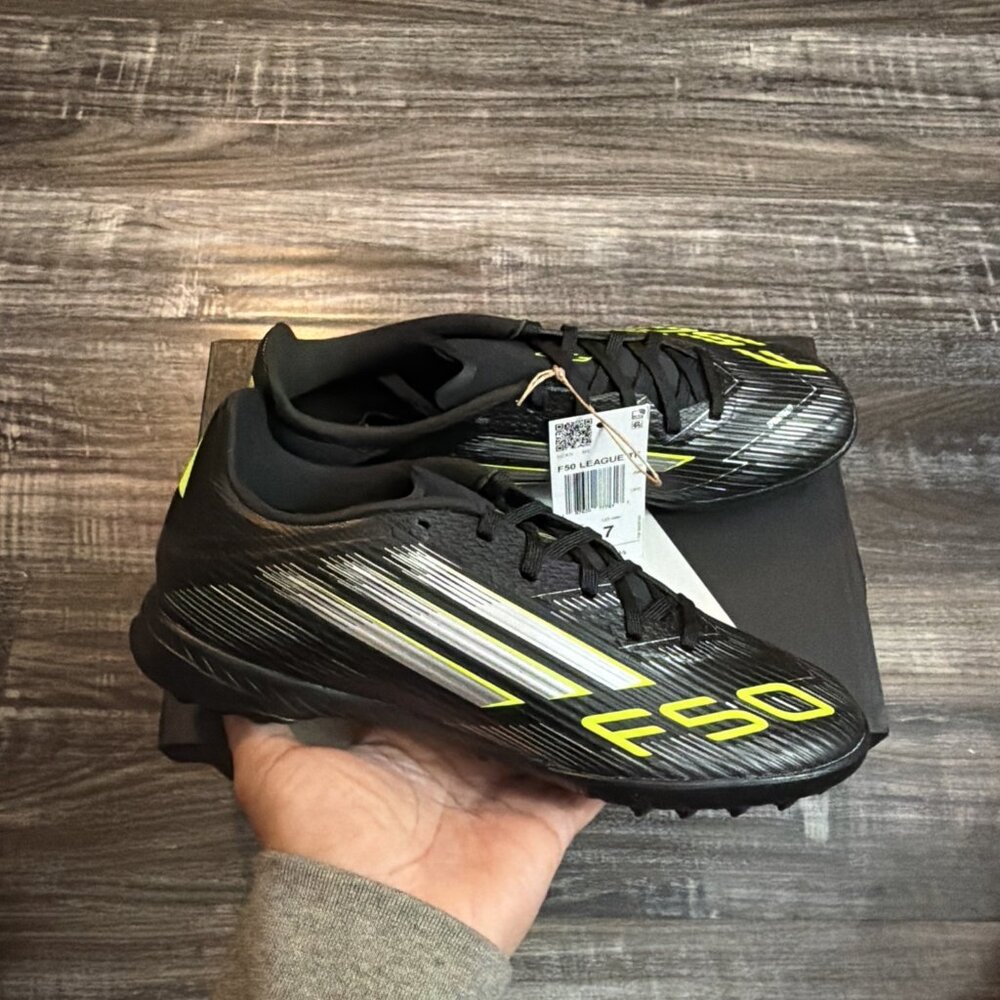 Adidas F50 League TF JH7725 Black M 6 W 7 Futsal Shoes Football Soccer Boots